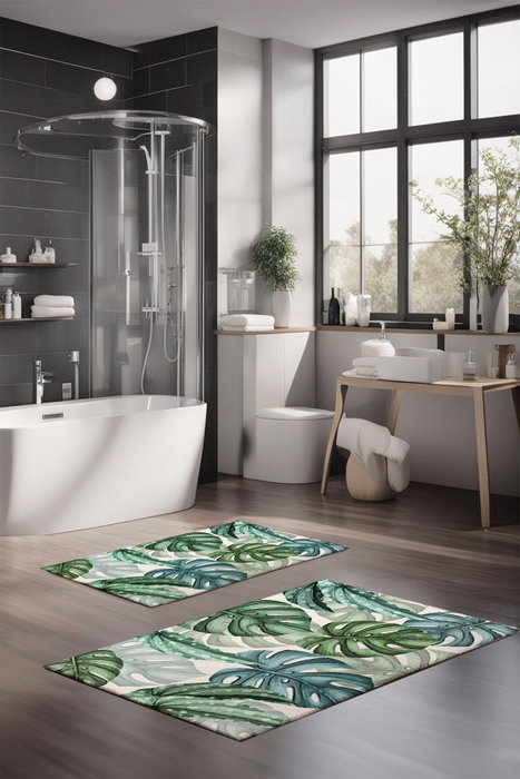 Mijölnir Juego de alfombrillas de baño CT-5327, 2 piezas, Multicolor Mijölnir Juego de alfombrillas de baño CT-5327, 2 piezas, Multicolor